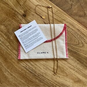 Clare V. Rolo Charm Necklace - Vintage Gold